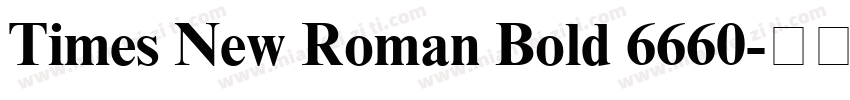 Times New Roman Bold 6660字体转换